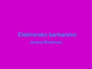Elektronsko bankarstvo