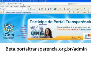 Beta.portaltransparencia. br / admin