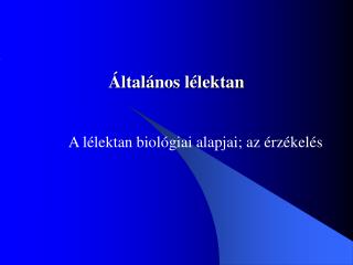 Általános lélektan