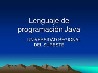 Lenguaje de programación Java