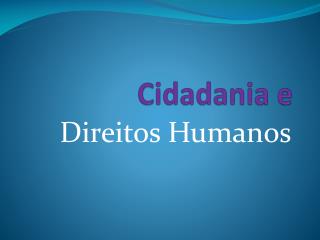 Cidadania e