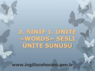 2. SINIF 1. ÜNİTE «WORDS» SESLİ ÜNİTE SUNUSU