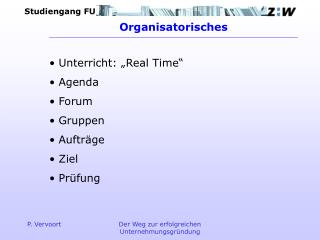 Organisatorisches