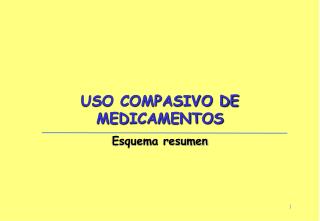 USO COMPASIVO DE MEDICAMENTOS Esquema resumen