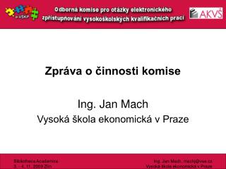 Zpráva o činnosti komise