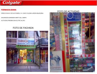 FARMACIA:DIANA DIRECCION:AV CECILIO ROBELO N 338 B COLONIA JARDIN BALBUENA