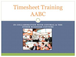 Timesheet Training AABC