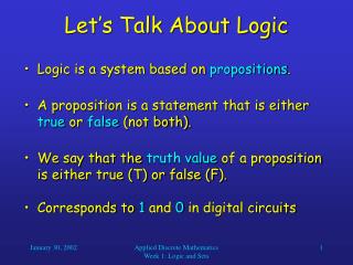 Let’s Talk About Logic