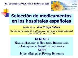 Selección de medicamentos en los hospitales españoles