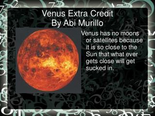 Venus Extra Credit By Abi Murillo