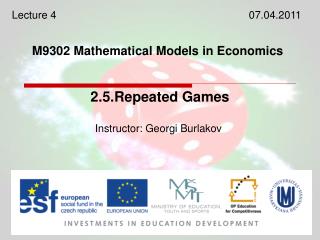 M9302 Mathematical Models in Economics