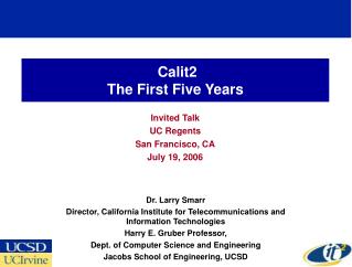 Calit2 The First Five Years