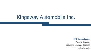 Kingsway Automobile Inc.