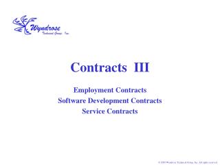 Contracts III