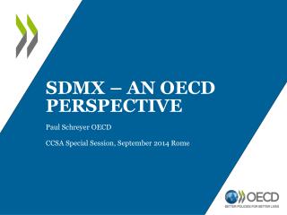 SDMX – an oecd perspective