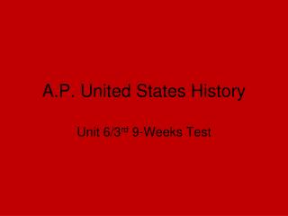 A.P. United States History