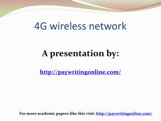 4G wireless network