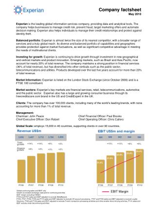 Company factsheet May 2010