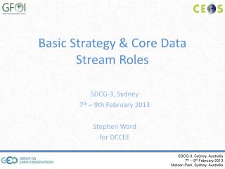 Basic Strategy &amp; Core Data Stream Roles