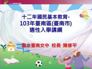 十二年國民基本教育 - 103 年臺南區 ( 臺南市 ) 適性入學講綱