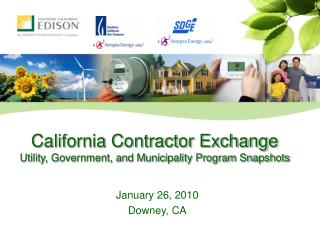 California Contractor Exchange Utility, Government, and Municipality Program Snapshots