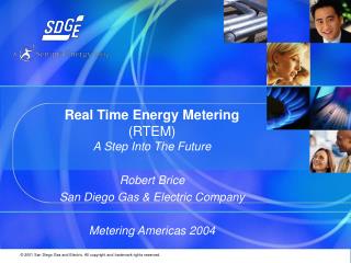 Real Time Energy Metering (RTEM)