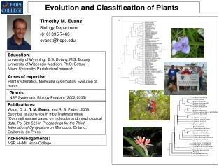Evolution and Classification of Plants
