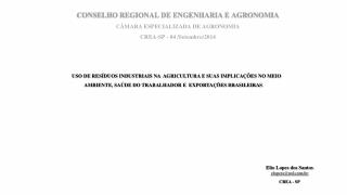 CONSELHO REGIONAL DE ENGENHARIA E AGRONOMIA CÂMARA ESPECIALIZADA DE AGRONOMIA