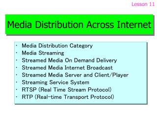 Media Distribution Across Internet