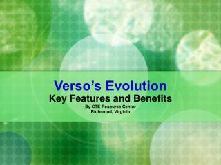 Verso’s Evolution
