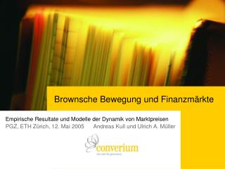 Brownsche Bewegung und Finanzmärkte