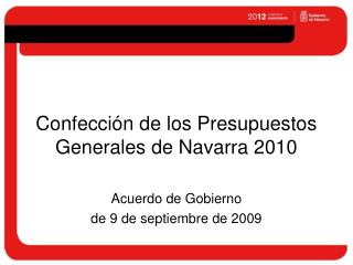 Confección de los Presupuestos Generales de Navarra 2010
