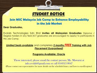 STUDENT NOTICE