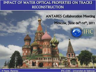 IMPACT OF WATER OPTICAL PROPERTIES ON TRACKS RECONSTRUCTION