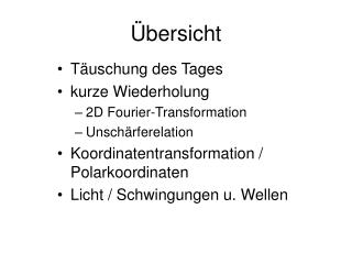 Übersicht