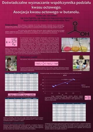 Doświadczalne wyznaczanie współczynnika podziału kwasu octowego.