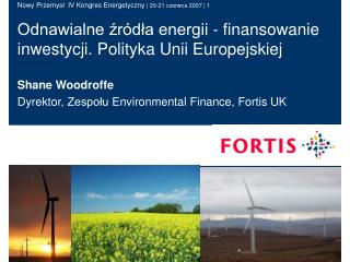 Odnawialne źródła energii - finansowanie inwestycji. Polityka Unii Europejskiej