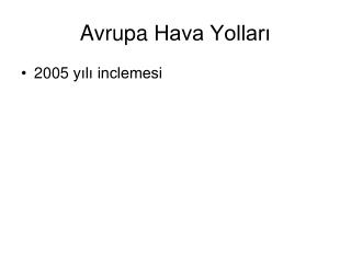 Avrupa Hava Yolları