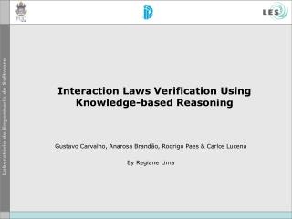 Interaction Laws Verification Using Knowledge-based Reasoning