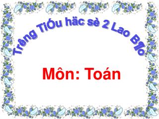 Môn: Toán