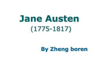 Jane Austen (1775-1817)