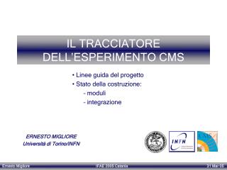 IL TRACCIATORE DELL’ESPERIMENTO CMS