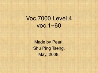 Voc.7000 Level 4 voc.1~60