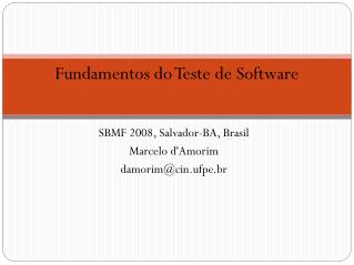 Fundamentos do Teste de Software