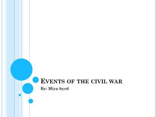 Events of the civil war