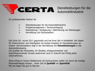 Ihr professioneller Partner für Dienstleistungen für die Automobilindustrie
