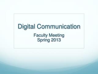 Digital Communication