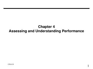 Chapter 4 Assessing and Understanding Performance
