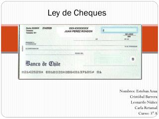 Ley de Cheques