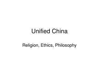 Unified China